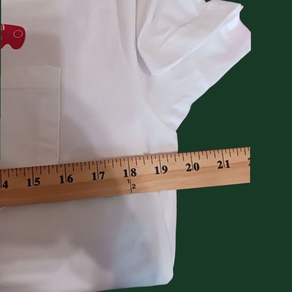 Next Level Tee W/ Red Hippo Logo On Pocket Mens Short Sleeve Wht Medium - Picture 5 of 6